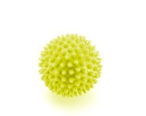 Piłeczka z kolcami do masażu Spike ball 10 cm żółta 