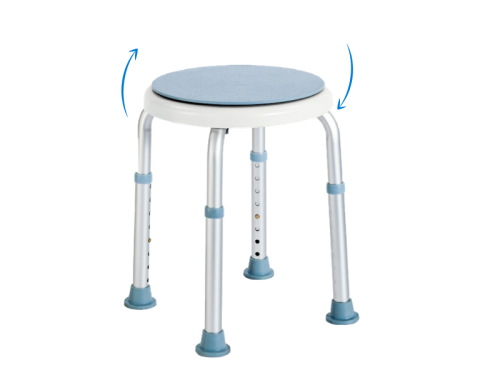 taboret pod prysznic z obracanym siedziskiem